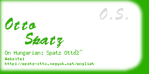 otto spatz business card